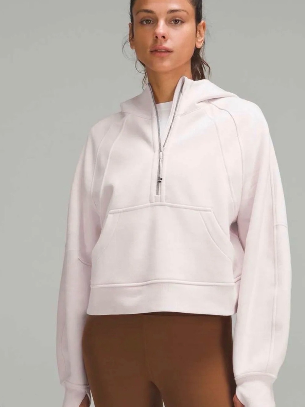 Lululemon Scuba half zip hoodie ~flush pink~ Size XL/XXL NWT $118 MSRP 🌟